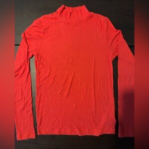 American Eagle Outfitters Soft & Sexy Long-Sleeve Mock Neck Ribbed T-Shirt